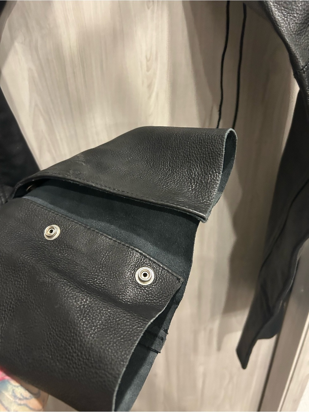 Black Boot cut motorcycle chaps for Women